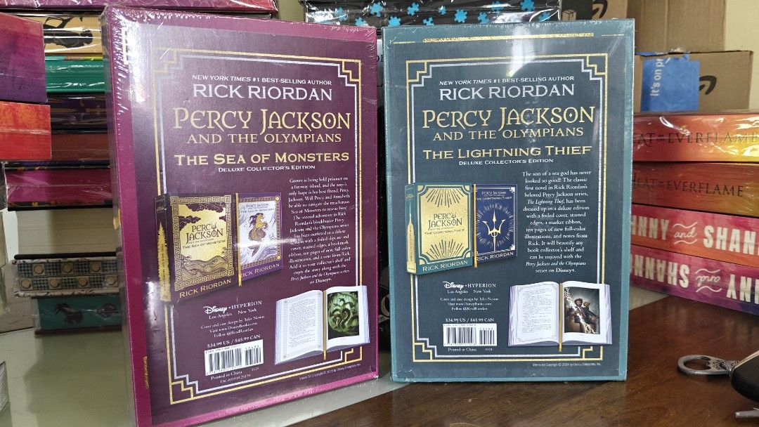 Percy Jackson book 1&2 deluxe edition (Category: Storybooks) located in Cavite. Submitted by pagesandpawsvioletsrngl (Listing ID 1469197245, Image 2). Description: US HB deluxe strictly PAYO MOP/MOD: GCASH , LALAMOVE & JNT sold as set last set available.