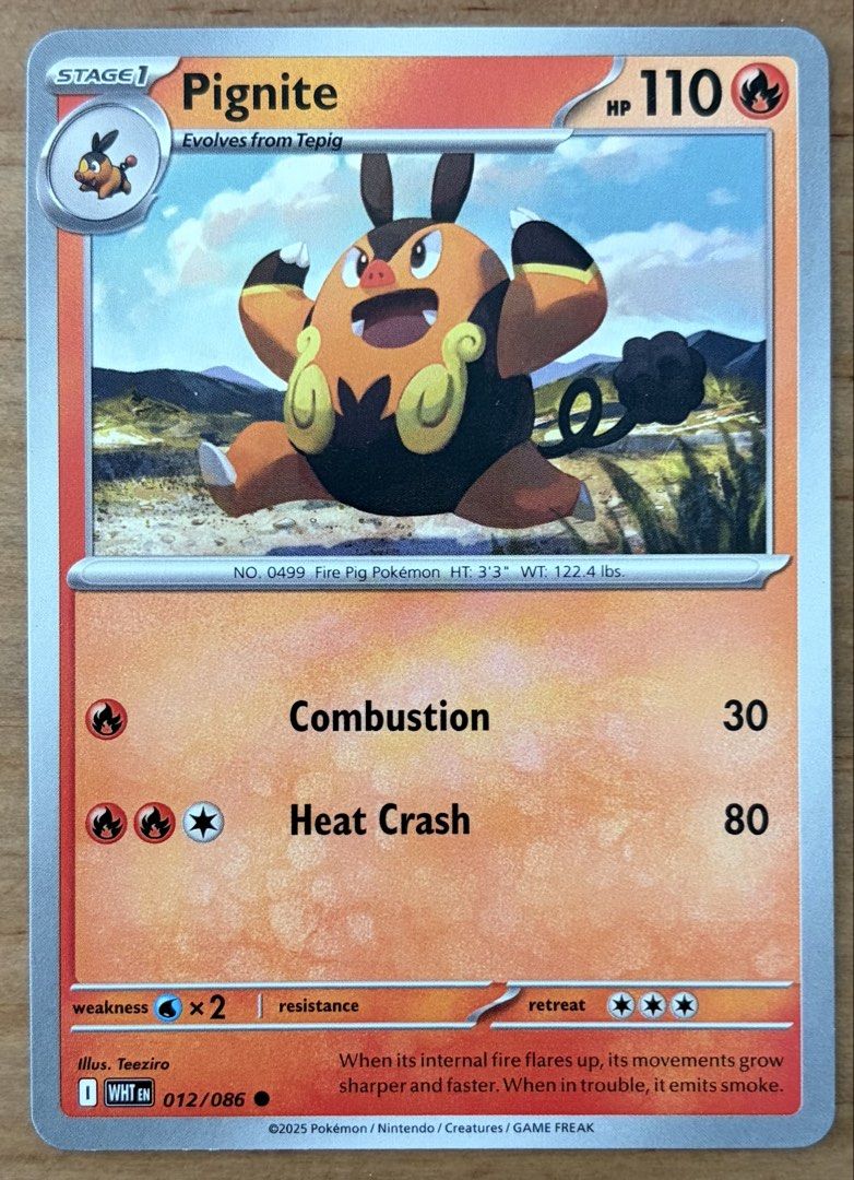 Pignite | Pokemon Cards ~ White Flare (Category: Raw Singles) located in Makati City. Submitted by cardlab (Listing ID 1469239306, Image 1). Description: Items are 💯 authentic/original/legit. About The Card: •Language: EN • Number: 012/086 • Common • Normal FOR: • Cards ₱99 and below with Card Sleeves • Cards ₱100 and up with Card Sleeves and Used Toploader • ₱10 for Bnew Tops Packaging (If Shipping): ✔️ Plastic cover ✔️ Cardboard ✔️ Bubble wrap