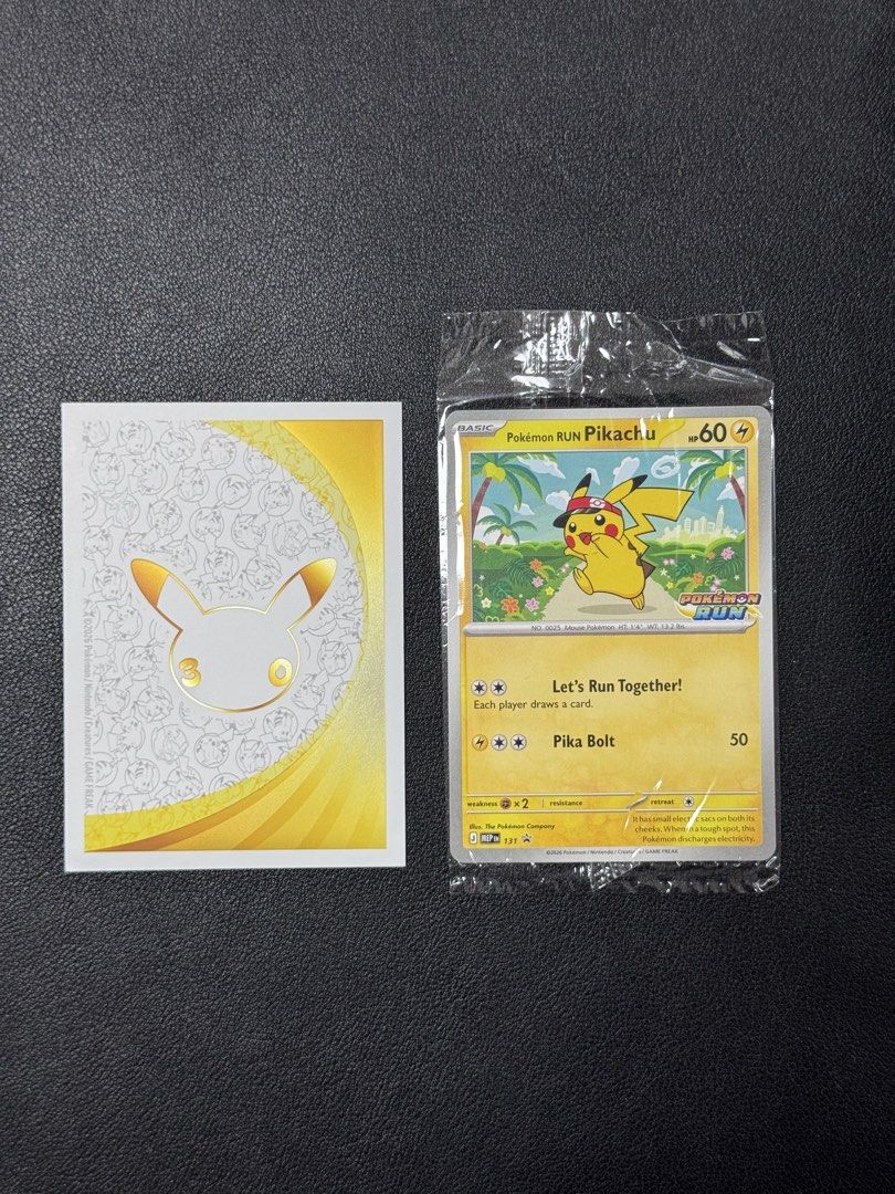 Pikachu 131 (Category: Raw Singles) located in Quezon City. Submitted by adrianasoy (Listing ID 1469214149, Image 3). Description: Southeast Asia Exclusive ⚡️ Pokémon Run 30 Philippines Brand new and sealed Meetup only with PITX and Las Piñas area. Price is negotiable. .