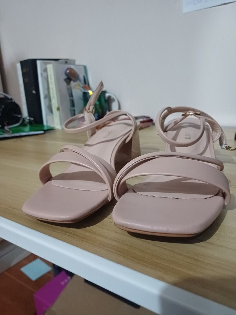 Pink Block Heel Sandals with Straps (Category: Heels) located in Quezon City. Submitted by shiena20 (Listing ID 1469248141, Image 3). Description: - Color: Pretty pink - Design: Trendy square toe with multiple thin top straps and adjustable buckle ankle strap - Heel: Comfortable and stable chunky block heel - Condition: Excellent, worn only once or twice with minimal wear on the soles - Style Tip: Great for dates, parties, or everyday chic looks 