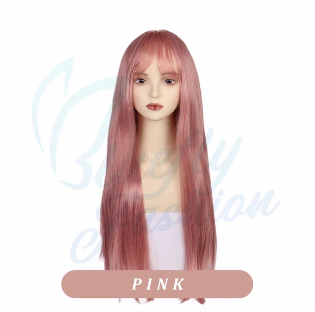 Pink Full Wig With Free Wig Cap (Category: Hair Accessories) located in Las Pinas. Submitted by ._.peyy (Listing ID 1469249333, Image 1). Description: .