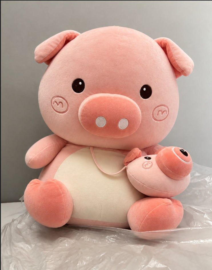 Pink Pig Plush Toy (XL) (Category: Plushies & Soft Toys) located in Pasig City. Submitted by ponyo_ph (Listing ID 1469250353, Image 1). Description: - Super soft and cuddly plush toy - Light pink body with a cream-colored belly - Cute cheeks with detailed swirl embroidery - Great hugging size XL size .