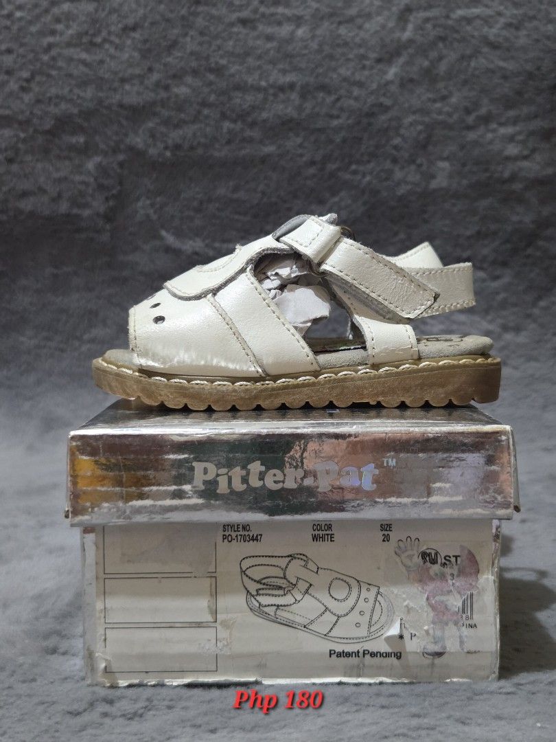 Pitter Pat White Sandals (Category: Babies & Kids Fashion) located in Bulacan. Submitted by gtrvddg (Listing ID 1469220497, Image 2). Description: Brand: Pitter Pat Size: 20.
