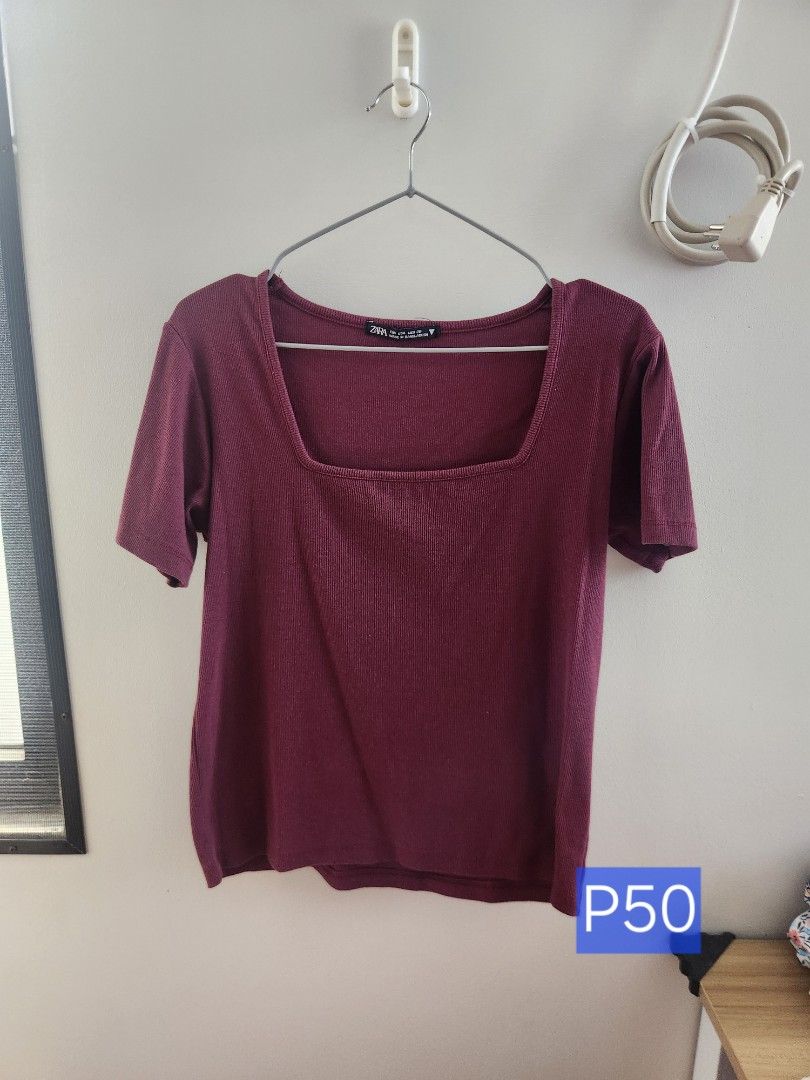 Plain Ribbed Tops (Category: Shirts) located in Binan City. Submitted by prettyfishcakeee (Listing ID 1469311069, Image 2). Description: - Bundle of 2 ribbed basic tops for daily wear.
