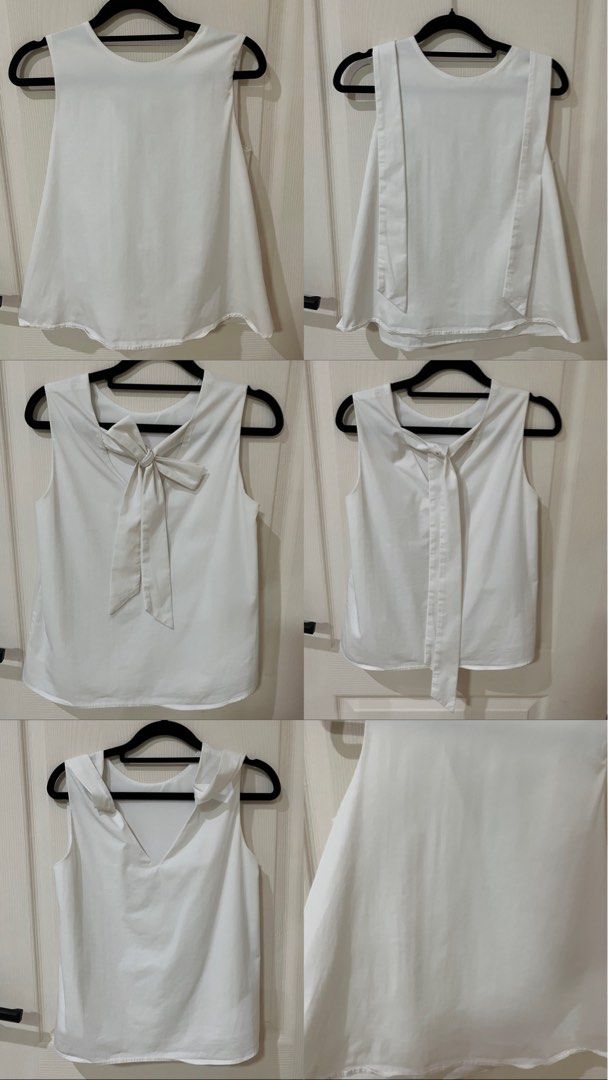 PLAYDRESS sash bow linen work top white (Category: Sleeveless) located in Manila. Submitted by raspb (Listing ID 1469351552, Image 2). Description: Famous Singaporean brand .
