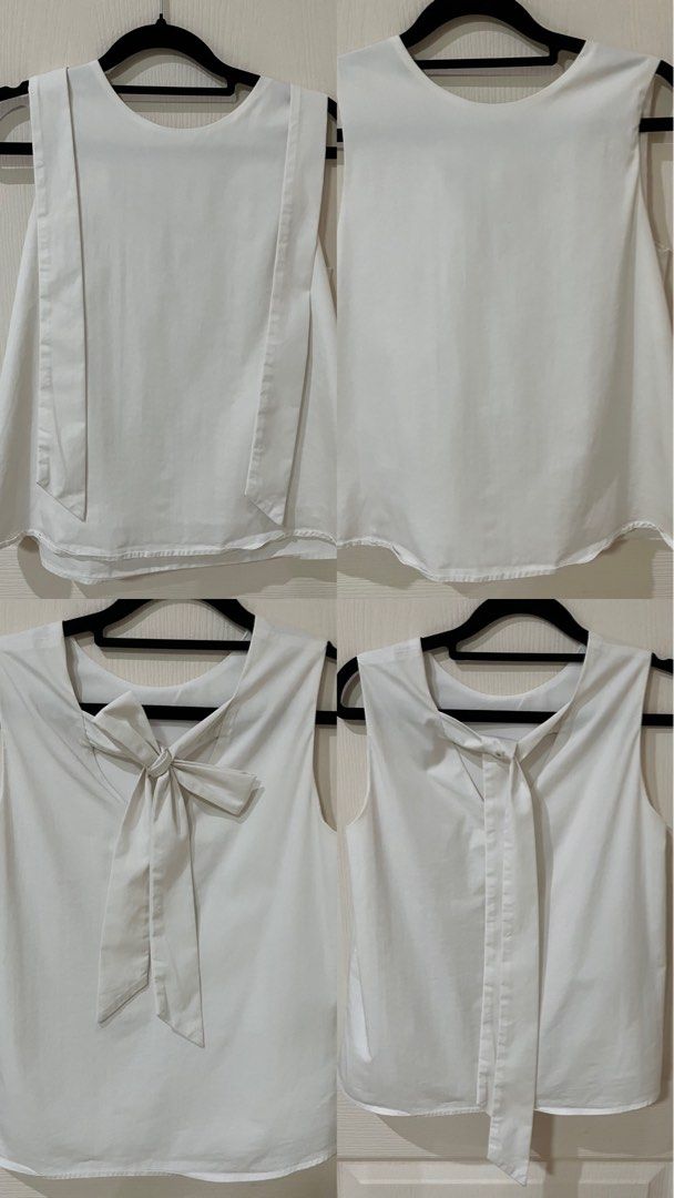 PLAYDRESS sash bow linen work top white (Category: Sleeveless) located in Manila. Submitted by raspb (Listing ID 1469351552, Image 1). Description: Famous Singaporean brand .