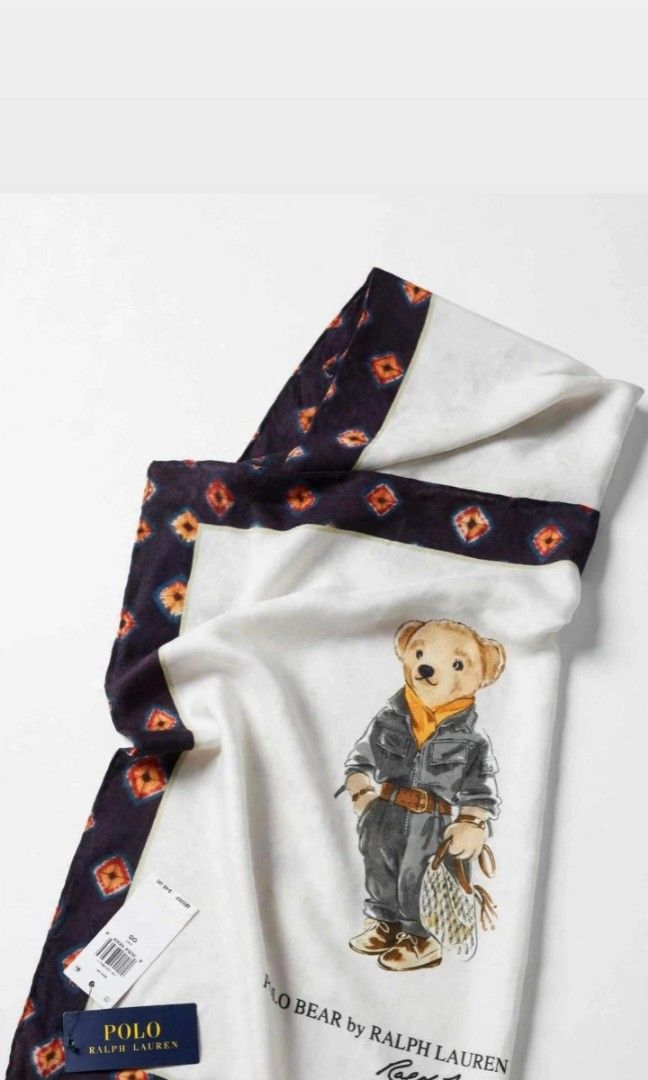 Polo Bear Scarf (Category: Luxury Accessories) located in Manila. Submitted by lux_goods_ph (Listing ID 1469341884, Image 2). Description: brand new condition with hang tag scarf gold tag width-21 length-22.5 -1200 Freeshipping negros occidental location.