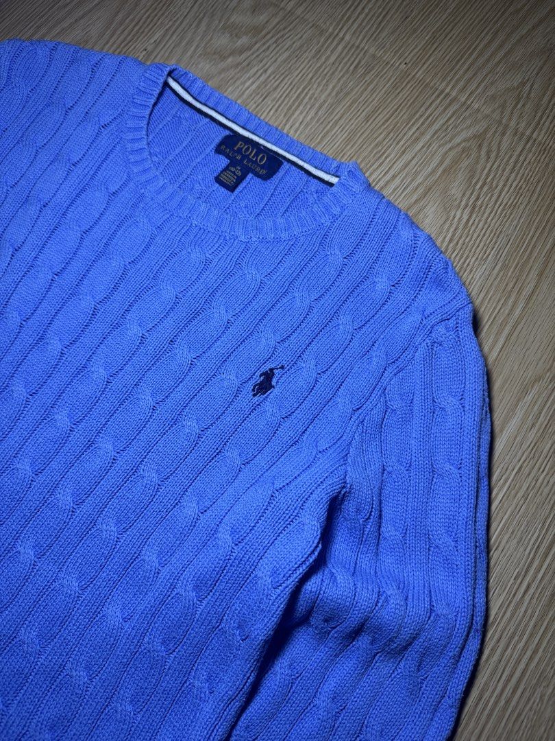Polo Ralph Lauren Cable Knit (Category: Longsleeves) located in Las Pinas. Submitted by southstreetdeals (Listing ID 1469286455, Image 2). Description: Polo Ralph Lauren Cable Knit •Width 18 •Length 22 •Color rate 9.5/10 •Issue None •Excellent Condition.