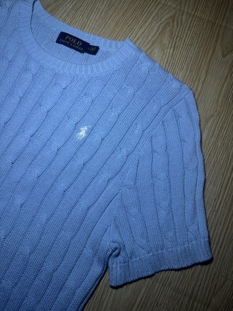 Polo Ralph Lauren Cable Knit Shirt (Category: Shirts) located in Las Pinas. Submitted by southstreetdeals (Listing ID 1469288149, Image 2). Description: Polo Ralph Lauren Cable Knit Shirt •Size Large On Tag •Width 17 •Length 24 •Color rate 9.5/10 •Issue 1 Minimal Dot Stain Nasa pics na •Like New Condition .