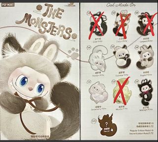 Pop Mart The Monster labubu Cat mode on series / cow kitty / ragdoll ...