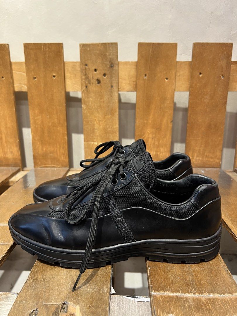 Prada America's Cup low-top sneakers (Category: Sneakers) located in Quezon City. Submitted by shanks. (Listing ID 1469185150, Image 2). Description: Prada America’s Cup low-top sneakers crafted from a combination of leather and technical mesh. Size : UK 6 Sign of wear in good condition Issue : Out sole replaced .