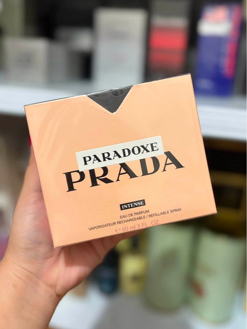 PRADA PARADOXE INTENSE (Category: Fragrance & Deodorants) located in Quezon City. Submitted by embereshop2 (Listing ID 1469161911, Image 1). Description: 📌Please read the last image carefully - all details are already provided. ❗️Offers below the regular price will no longer be entertained. Thank you for understanding. 💰 Mode of Payment (MOP): GCash 📦 Mode of Delivery (MOD): Lalamove – Same-day delivery (5 PM cut-off) J&T – Same-day delivery (