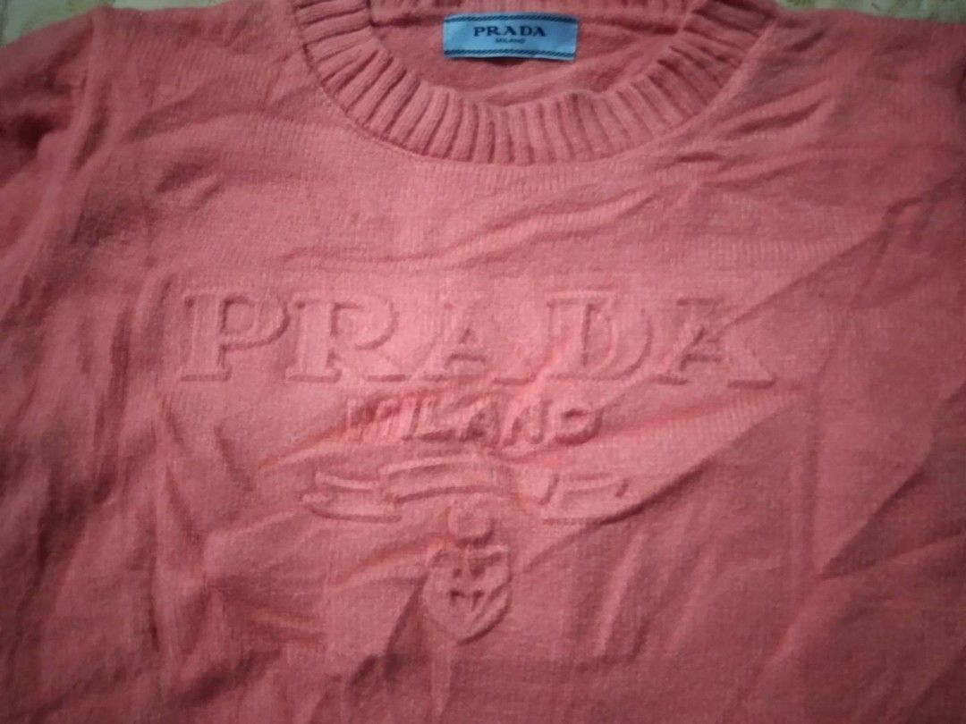 Prada Pink Knitted Momen (Category: Shirts) located in Zamboanga. Submitted by nurbya898048 (Listing ID 1469253748, Image 3). Description: Size fit Med-large Width 18 Length 20 Pink color way Excellent condition Color rate 10/10 Presentable, no flaws Check all photos for details 550+shipping fee.