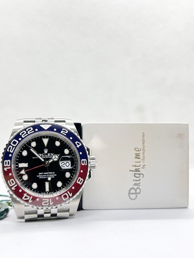 Pre Owned Rolex Oyster Gmt Master II 126710BLRO "Pepsi" Black Dial Automatic Steel Casing Bracelet ( Dec 20 ) (Category: Watches) located in Singapore. Submitted by brightime (Listing ID 1469259782, Image 3). Description: Pre Owned Rolex Oyster Gmt Master II 126710BLRO “Pepsi” Black Dial Automatic Steel Casing Bracelet ( Dec 20 ) ** Pre-Owned ** ** Unpolished Set, Mint Condition ** Model : 126710BLRO Also known as : Oyster Gmt Master II "Pepsi" C