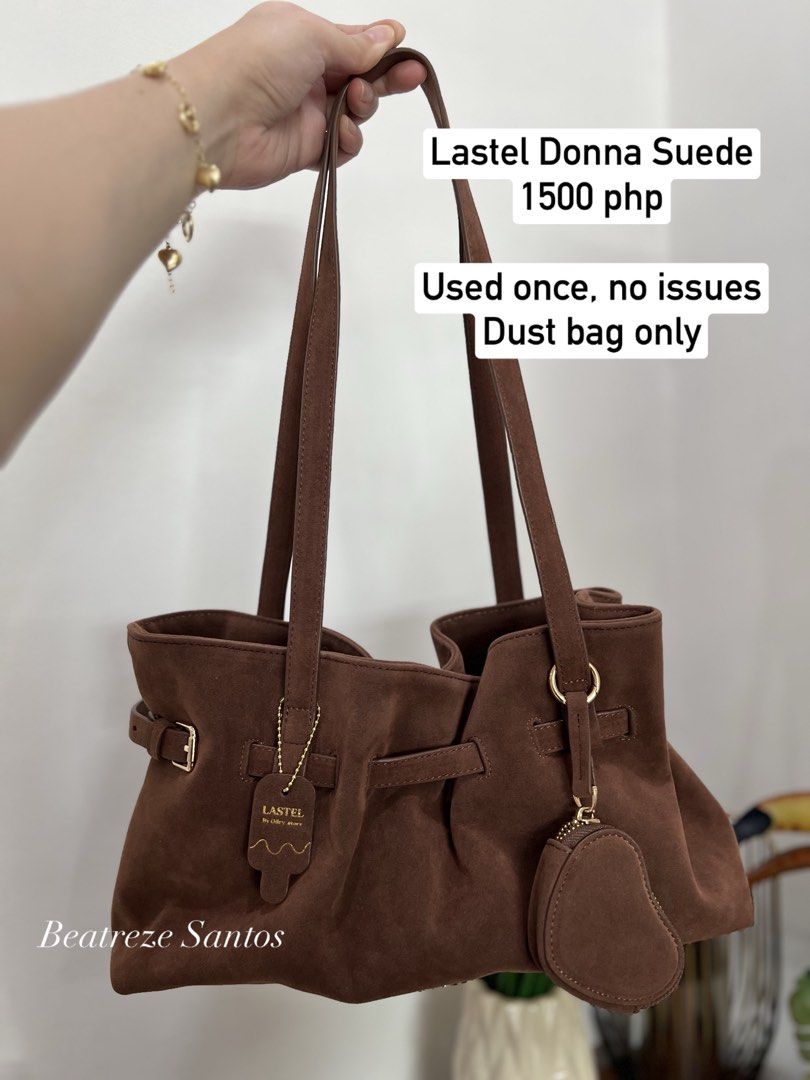 Preloved Lastel Donna Suede (Category: Shoulder Bags) located in Las Pinas. Submitted by bangtanbey (Listing ID 1469280094, Image 1). Description: Details in pic.