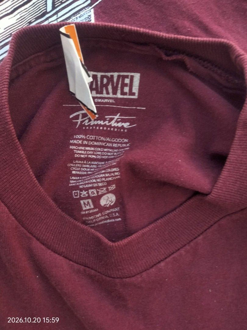 Primitive × Wolverine Shirt (Category: Tshirts & Polo Shirts ) located in Caloocan City. Submitted by haruconcep52476 (Listing ID 1469233162, Image 3). Description: Dimensions W20×L27 Good condition Color rate 9 Need wash.