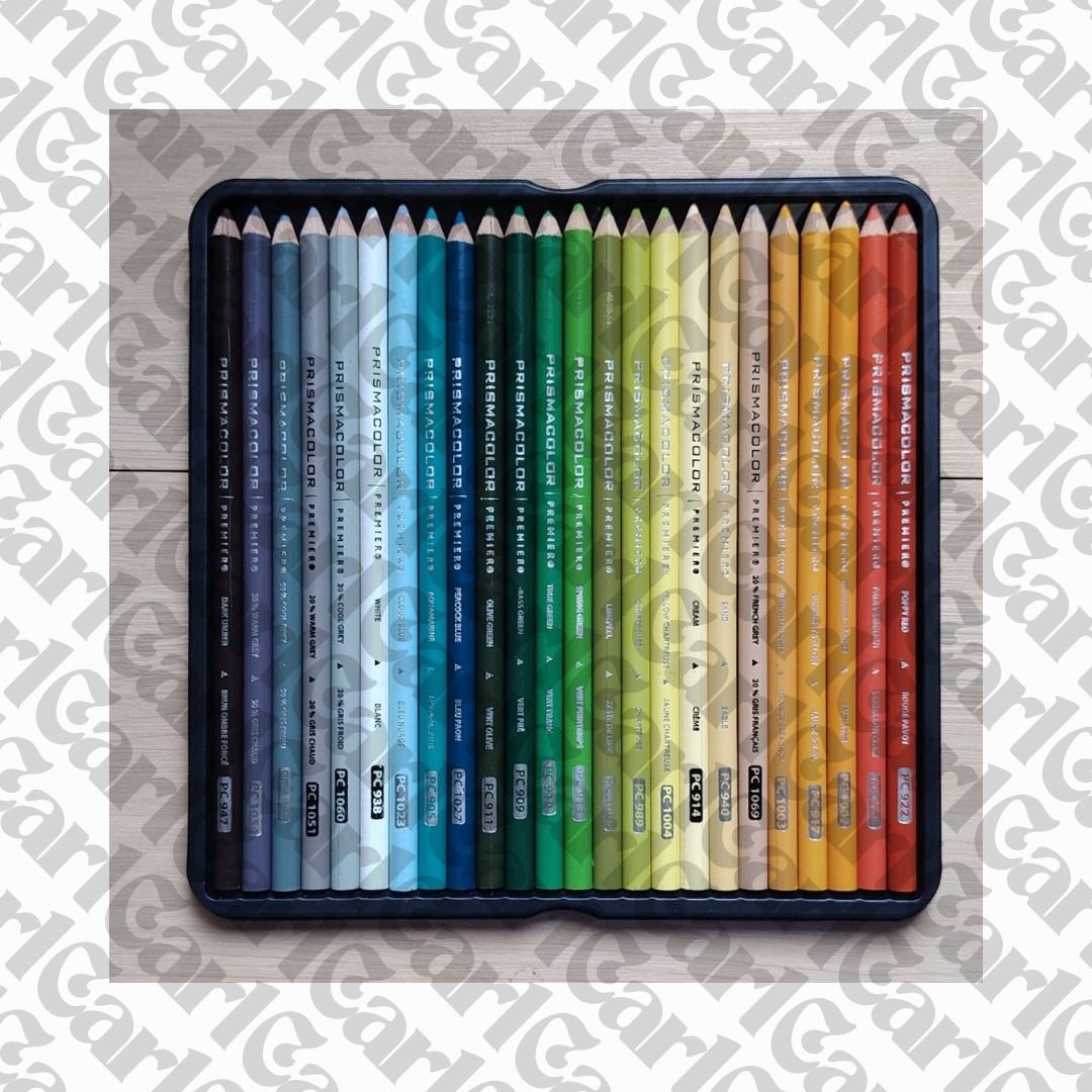 Prismacolor Premier Colored Pencils 72 (Category: Stationery & School Supplies) located in San Mateo. Submitted by carl_240 (Listing ID 1469202957, Image 1). Description: - Brand: Prismacolor Premier - Set size: 72 soft core colored pencils in a classic metal tin - Features: Rich color laydown and smooth, effortless blending - Color range: Vibrant blues, greens, yellows, reds, grays, and earth tones - Condition: Brand new / excellent quality - Pe