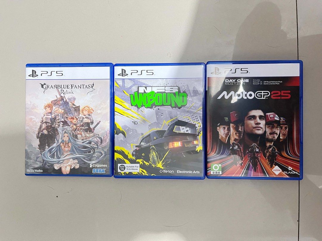 Ps5 games (Category: PlayStation) located in Lucena. Submitted by cc.1007. (Listing ID 1469283264, Image 1). Description: Grandblue relink - 800 Unbound - 800 Mottogp 25 - 1390 2800 takeall Las pinas loc.