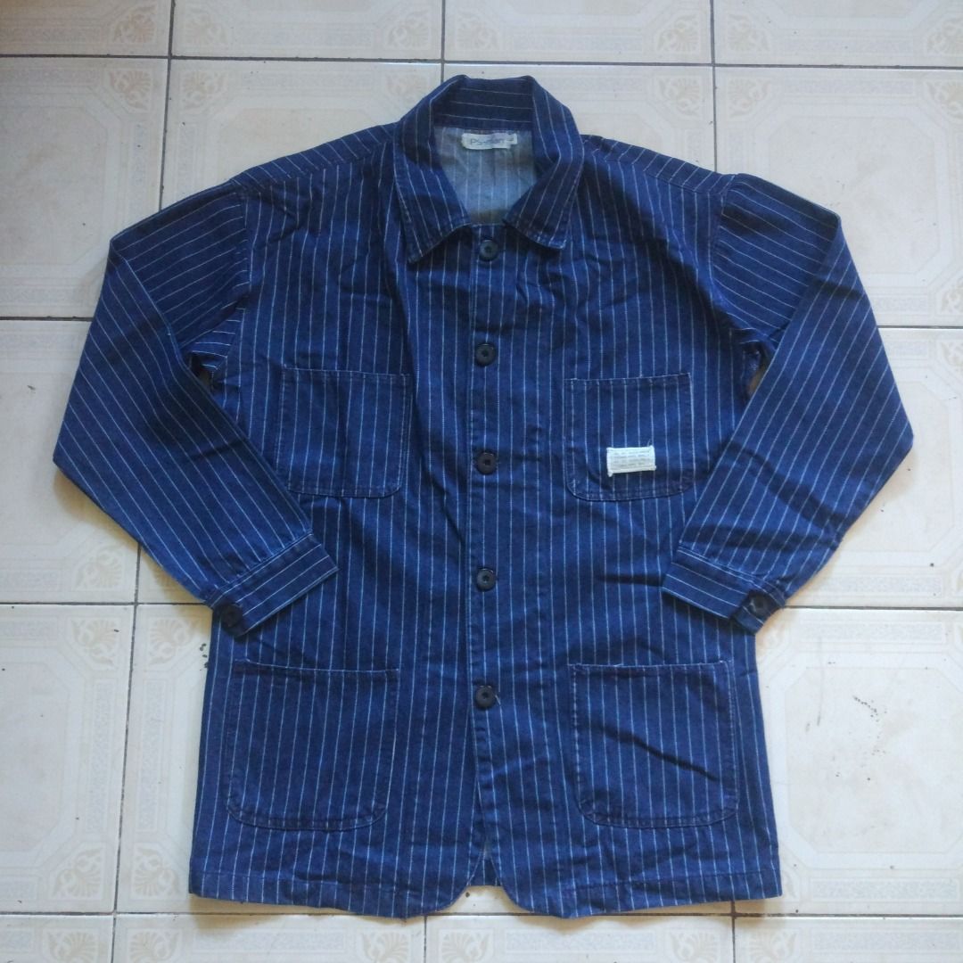 PS Man Striped Denim Chore Jacket L (Category: Coats, Jackets and Outerwear) located in Pasay City. Submitted by denimdude.ph (Listing ID 1469266333, Image 1). Description: .