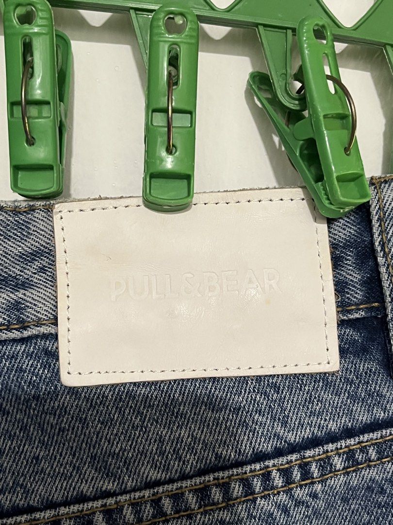 Pull&Bear High Rise Full Length Straight Jeans (Category: Jeans) located in Manila. Submitted by mazerunnr (Listing ID 1469303762, Image 3). Description: - Brand: Pull&Bear - Style: High rise straight leg with full length fit - Color: Medium wash blue - Details: Raw hem, button fly closure, and branded hardware - Pockets: Classic five-pocket design - Condition: Brand new with original tags attached.