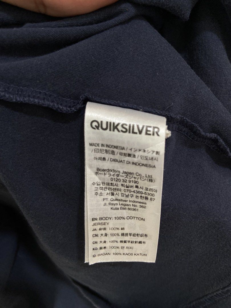Quicksilver Tee Solid Backhit (Category: Tshirts & Polo Shirts ) located in Panabo. Submitted by thrifty.red (Listing ID 1469302848, Image 3). Description: width:18 length:26.5 9/10 cr.