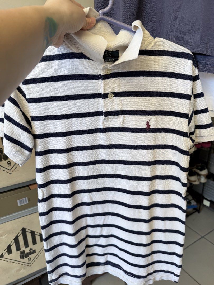 Ralph Lauren (Category: Babies & Kids Fashion) located in Pasig City. Submitted by shellbyf (Listing ID 1469163270, Image 3). Description: Bundle for Sale Original classic Ralph Lauren for Kids Size small 8/10 The striped one has no issues The periwinkle color has a little stain but I think it can be removed after wash as it was stored for years Guaranteed Authentic from USA .