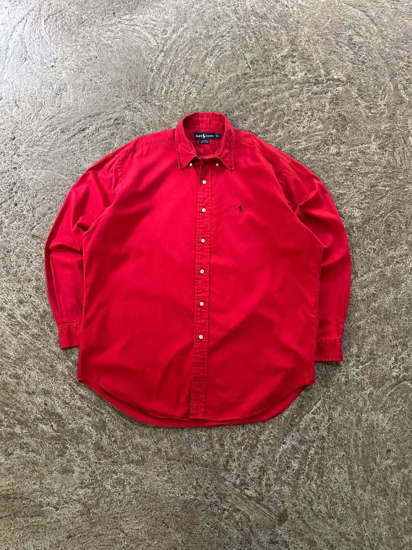 Ralph Lauren button down blaire long sleeve (Category: Coats, Jackets and Outerwear) located in Manila. Submitted by 1moredrop (Listing ID 1469165651, Image 1). Description: plus sf🏷️ mop: gcash/paymaya courier: jnt/flash express Condition 8/10📌 Color rate 7/10📌 Complete tags📌 random stains/need wash📌 Check details for issue📌.