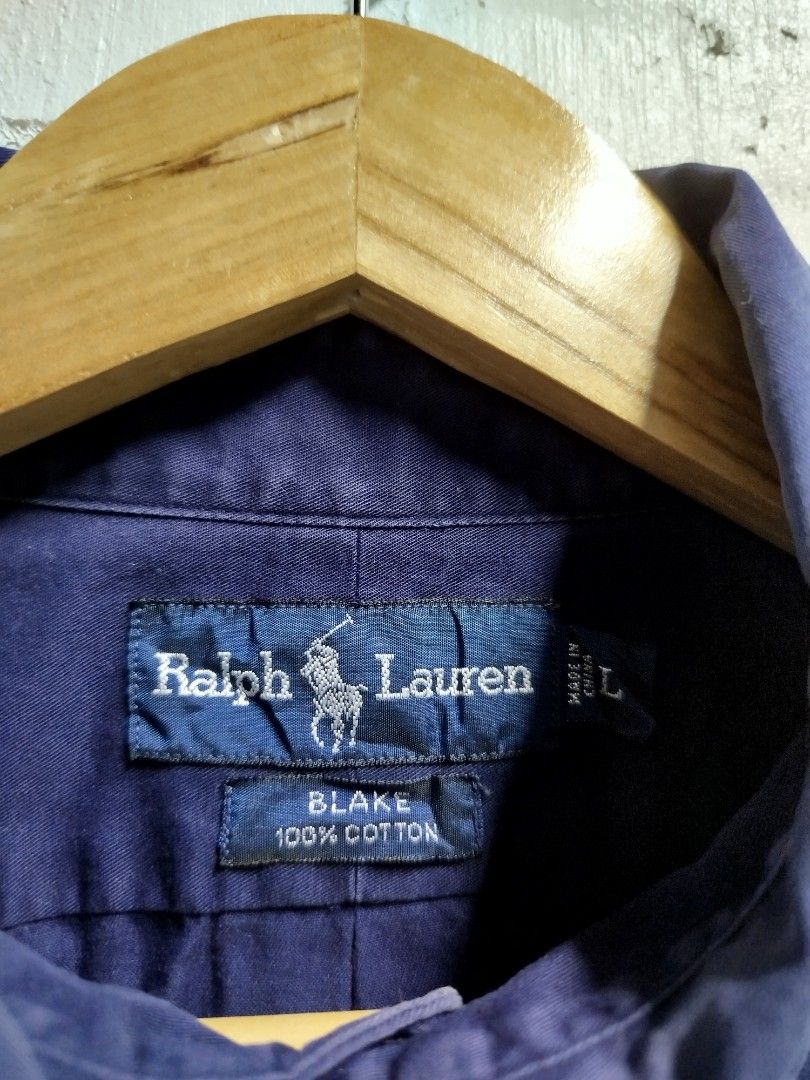 RALPH LAUREN BUTTON DOWN LONGSLEEVE POLO (Category: Formal Shirts) located in Bayombong. Submitted by Gentlemans_ClosEt (Listing ID 1469304207, Image 3). Description: RALPH LAUREN BUTTON DOWN LONGSLEEVE POLO SIZE LARGE ON TAG CAN FIT UPTO SIZE XL DIMES: W25 X L29 BACK L31 COLOR: NAVY BLUE 9/10 COLOR RATE ISSUE: MINOR COLLAR LINE FADING.