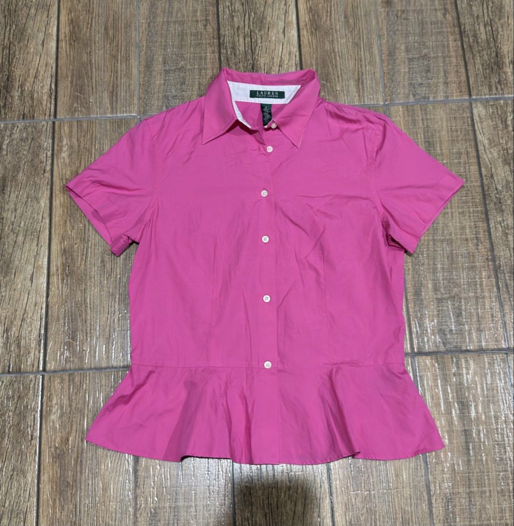 RALPH LAUREN PINK POLO (Category: Shirts) located in Manila. Submitted by urban-vintage_2 (Listing ID 1469326428, Image 1). Description: ISSUE: NONE (NEED WASH) MOP :GCASH (NO COD) SHIP VIA: LALAMOVE & J&T LOCATION: PASIG CITY LENGTH: 22 WIDTH : 18.