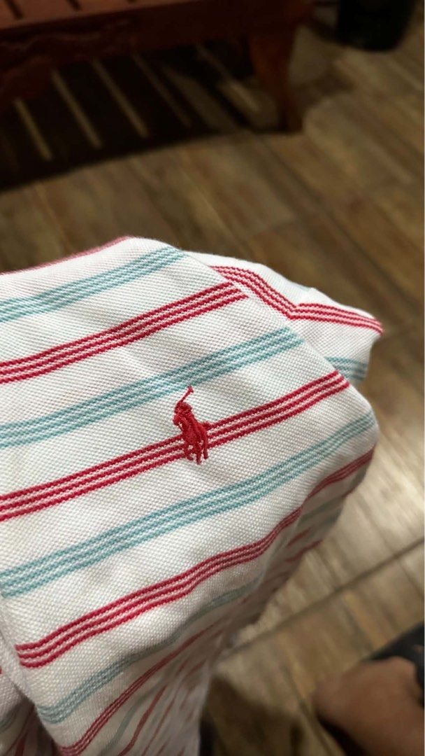 RALPH LAUREN STRIPES POLO (Category: Shirts) located in Manila. Submitted by urban-vintage_2 (Listing ID 1469320561, Image 2). Description: ISSUE: NONE (NEED WASH) MOP :GCASH (NO COD) SHIP VIA: LALAMOVE & J&T LOCATION: PASIG CITY LENGTH: 23 WIDTH :18.