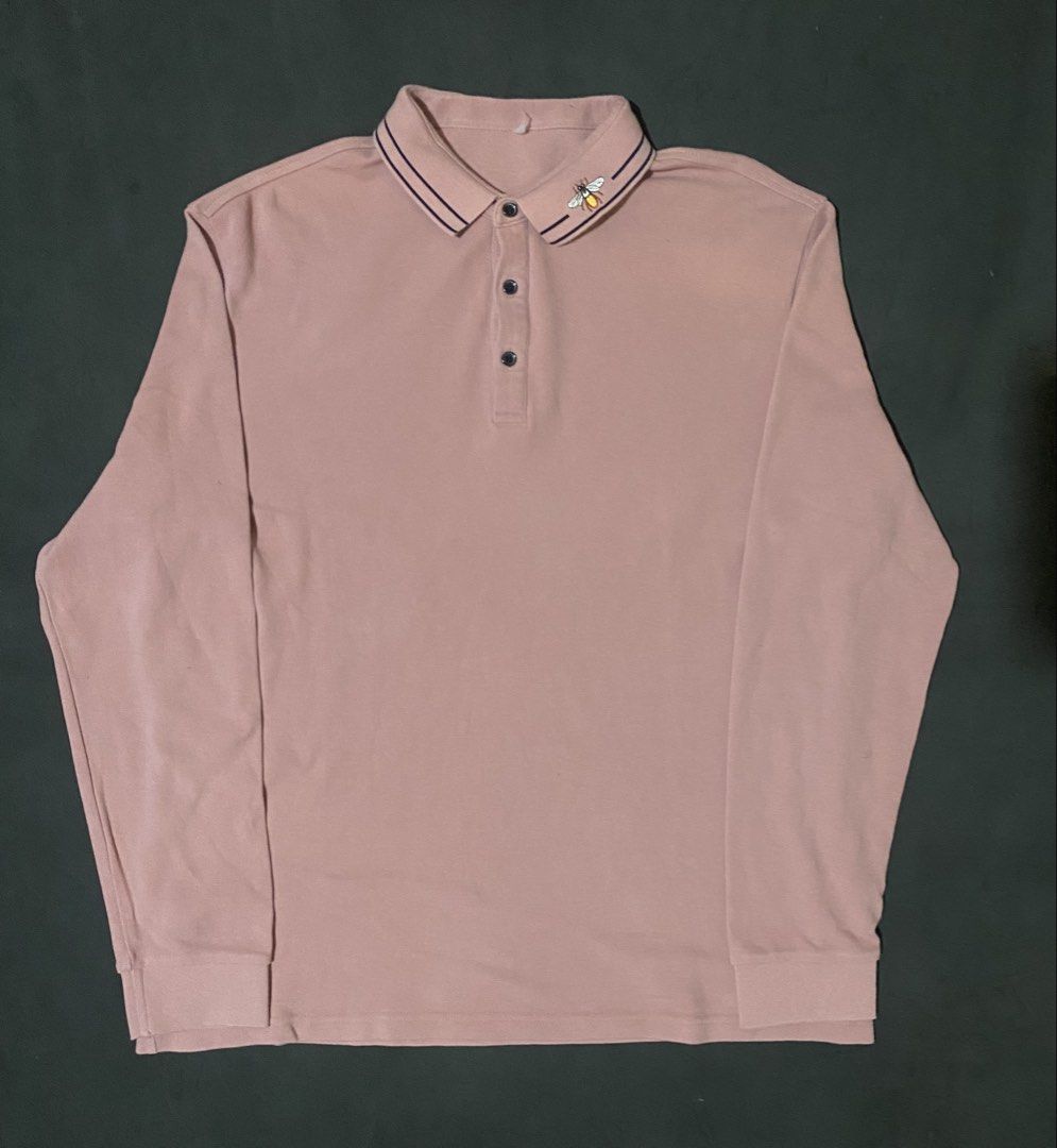 Random Mosquito Embroided Pink Long Sleeve Polo (Category: Tshirts & Polo Shirts ) located in Cabuyao City. Submitted by lamperouge11 (Listing ID 1469252520, Image 1). Description: Condition: Great Flaw: Cut Tag Dimes: 28x22 Size: L.