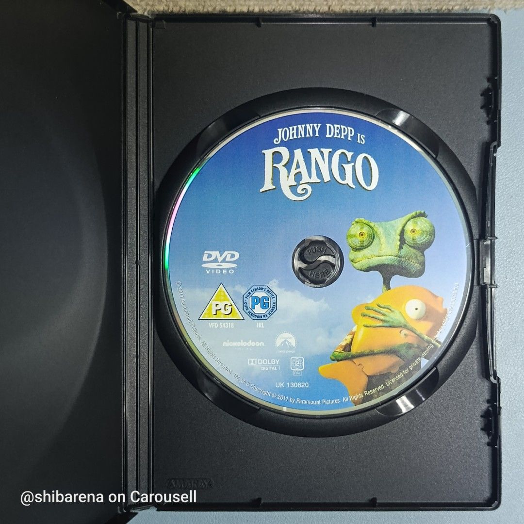 Rango DVD - Region 2 PAL (Category: CDs & DVDs) located in Cebu City. Submitted by shibarena (Listing ID 1469264919, Image 3). Description: - Rango DVD - Region 2 PAL (Pre-owned) - Starring: Johnny Depp (voice of the kooky chameleon) ⚠️ Please ensure your DVD player supports Region 2 (PAL) before purchase..