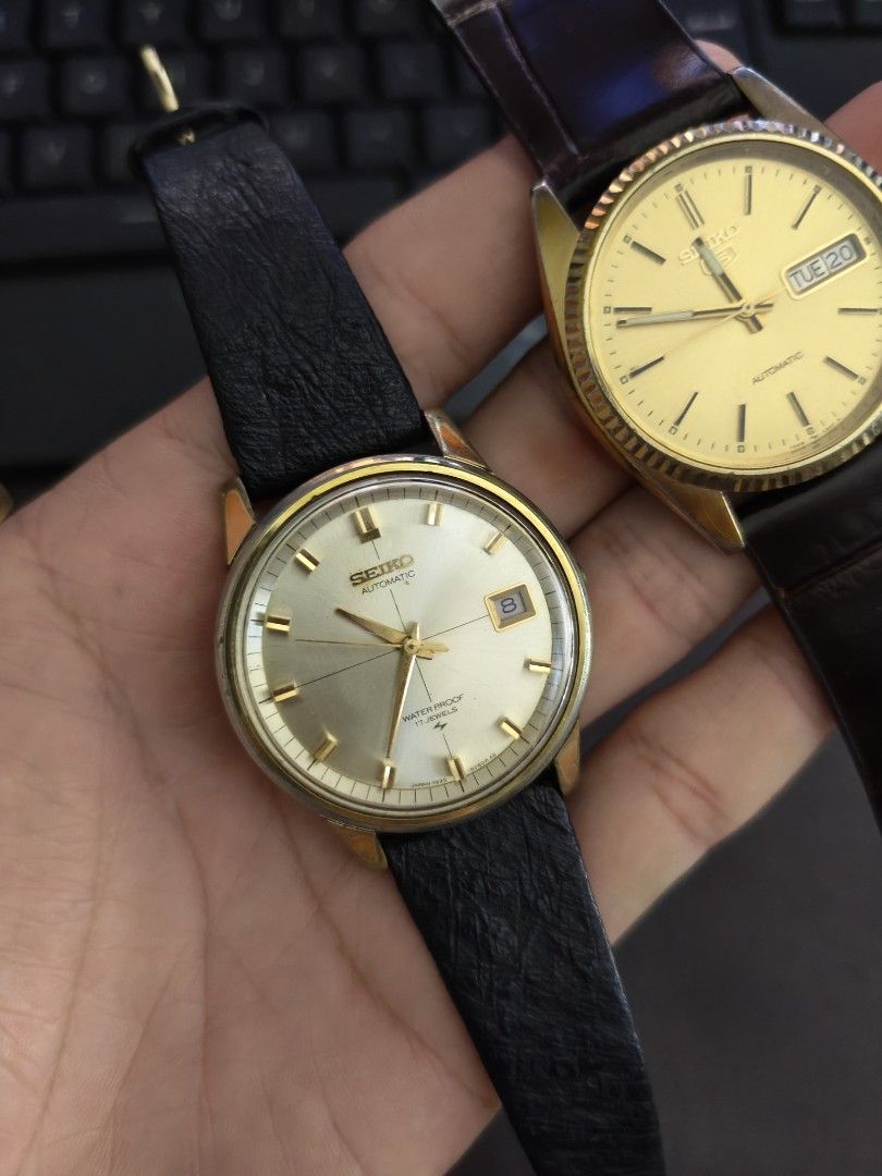 Rare Vintage Seiko Automatic Watch Men's (Category: Men's Watches) located in Tarlac. Submitted by irishign0593824 (Listing ID 1469239750, Image 2). Description: For sale! Pre-owned vintage Seiko automatic watches. Seikomatic 7625 Seiko 5 7009 Watch only..