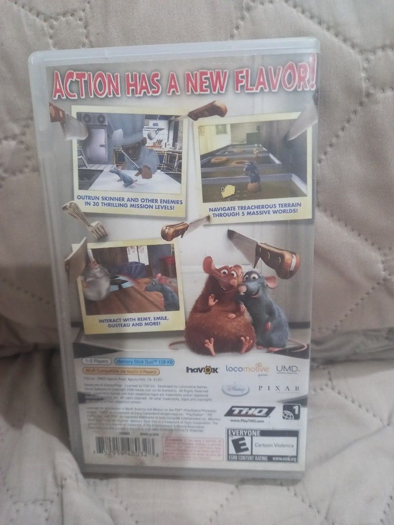 Ratatouille PSP game (Category: PlayStation) located in Valenzuela. Submitted by retro.rush (Listing ID 1469308009, Image 2). Description: no manual gcash payment delivery j &t / lalamove.