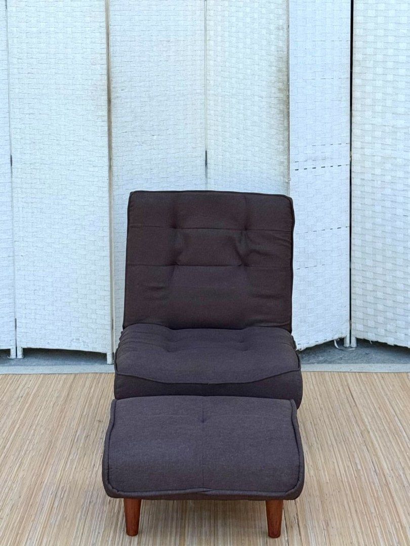 Reclining Chair (Category: Chairs) located in Manila. Submitted by elliefurnies31 (Listing ID 1469342671, Image 3). Description: JAPAN SURPLUS RECLINING LOW CHAIR WITH FOOTREST IN GOOD CONDITION SIZE: 12H x 26-47L x 26W inches 12H x 22L x 17W inches.