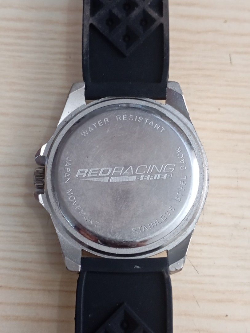 Red racing (Category: Men's Watches) located in Las Pinas. Submitted by quick_deals_great_finds2 (Listing ID 1469192359, Image 2). Description: Original good working condition Quartz with battery 38mm unisex.