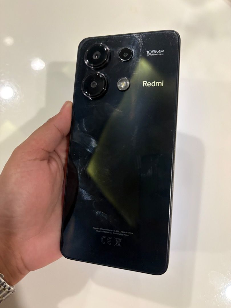 REDMI NOTE 13 4G (Category: Android Others) located in Makati City. Submitted by swiftdog.8b (Listing ID 1469201840, Image 3). Description: For sale 2nd Hand Phone! Issue: Cracked screen but doesn’t affect performance. 8gb RAM 256gb ROM RFS: Extra phone. No longer needed. Price is still negotiable..