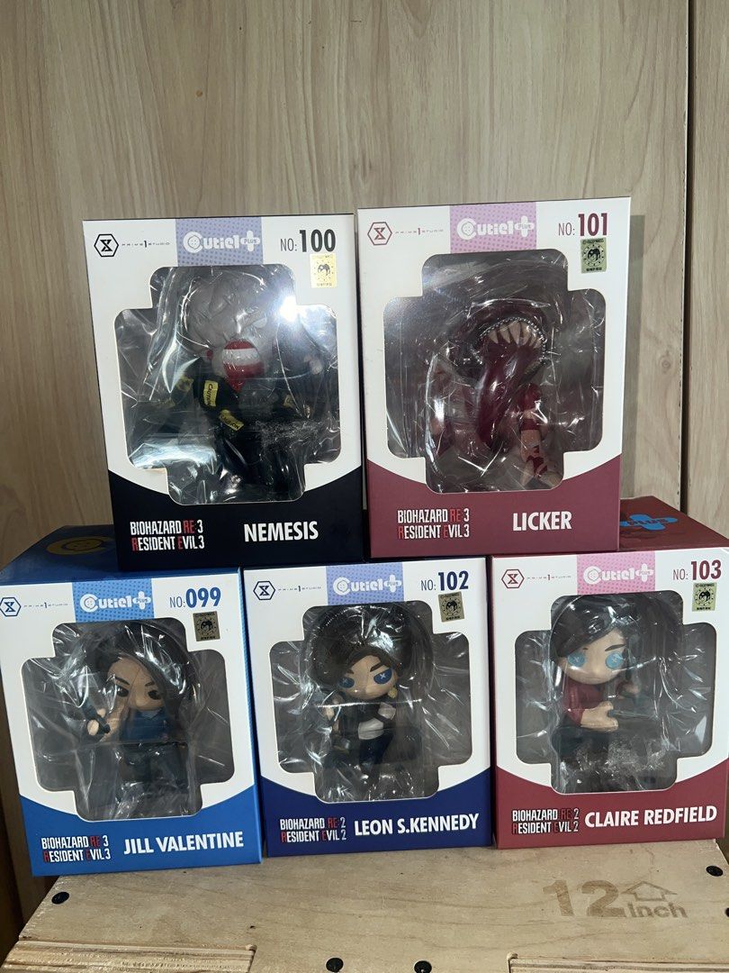 Resident Evil Cutie1 Plus Figures Bundle Set (Category: Figurines & Statues) located in Mandaluyong City. Submitted by quimebryan (Listing ID 1469228840, Image 2). Description: FOR SALE: Resident Evil Cutie1+ from Prime 1 Studio – 5 Figures | ₱14,000 INCLUDES 5 FIGURES: ⭐️Jill Valentine 👮‍♂️ Leon S. Kennedy 🪽Claire Redfield 💀 Nemesis 🩸 Licker ✨ Selling as ONE complete set only. No individual sales. 💰 Price: ₱14,000 for all 5 figures 📌 Compl