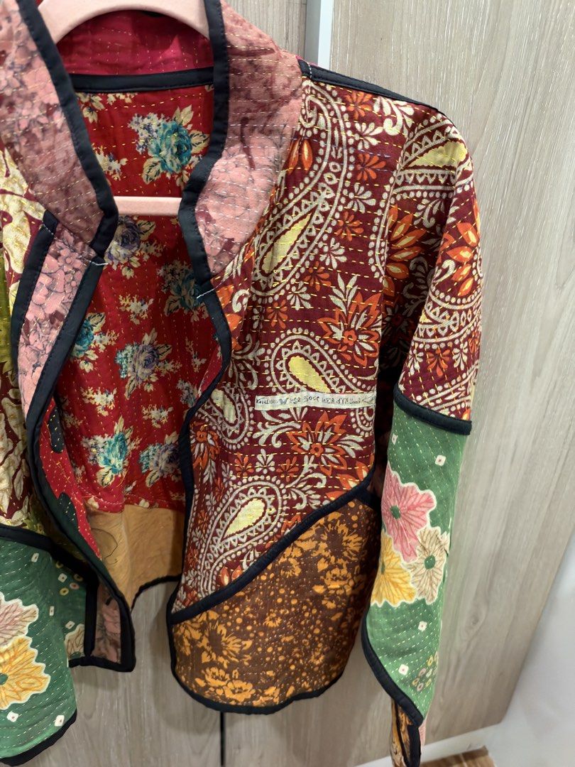 Reversible Patchwork Lightweight Kantha Jacket (BRAND NEW) (Category: Coats, Jackets and Outerwear) located in Taguig. Submitted by s_tl24 (Listing ID 1469186747, Image 3). Description: Made in India Brand New. Reversible.