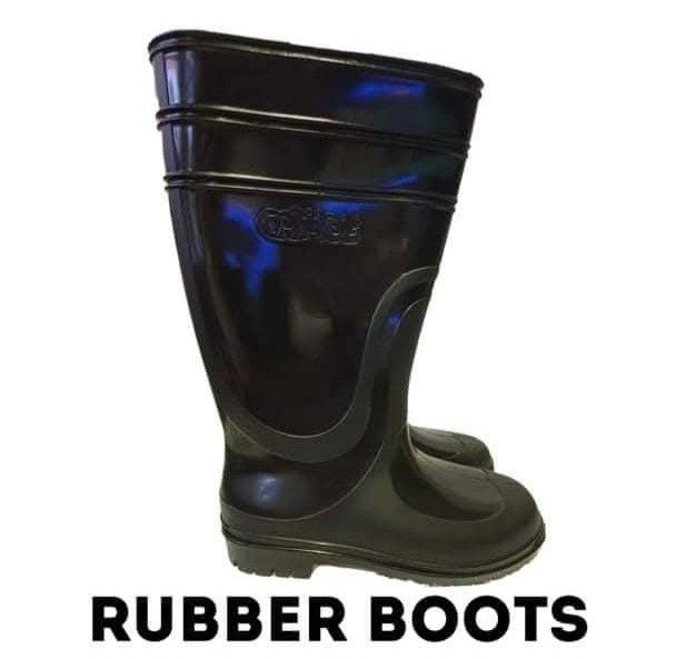 Rubber Boots and Safety Boots (Category: Boots) located in Manila. Submitted by njgingo09238373 (Listing ID 1469181226, Image 2). Description: - Heavy-duty rubber and safety boots for all work conditions - Available styles: White rubber boots, black rubber boots, non-steel toe safety boots, and steel toe with yellow soles - Ideal for construction sites, industrial work, rain, and muddy environments - Built tough for maximum protection and durabil