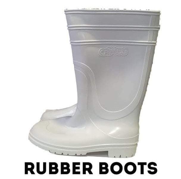 Rubber Boots and Safety Boots (Category: Boots) located in Manila. Submitted by njgingo09238373 (Listing ID 1469181226, Image 1). Description: - Heavy-duty rubber and safety boots for all work conditions - Available styles: White rubber boots, black rubber boots, non-steel toe safety boots, and steel toe with yellow soles - Ideal for construction sites, industrial work, rain, and muddy environments - Built tough for maximum protection and durabil