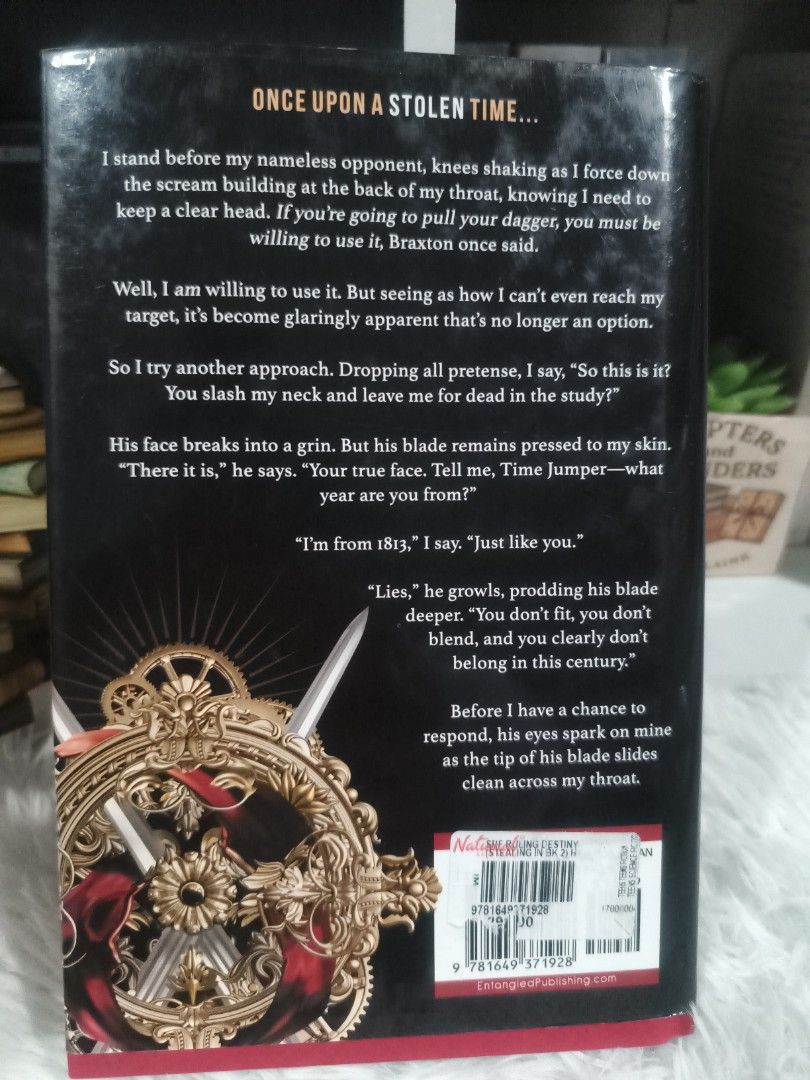 Ruling Destiny by Alyson Noel Hardcover Novel (Category: Storybooks) located in Cabuyao City. Submitted by chaptersandwonders143 (Listing ID 1469314591, Image 2). Description: - Title: Ruling Destiny by Alyson Noël - Publisher: Entangled Publishing - Genre: Young Adult Fantasy (Time-jumping students at Gray Wolf Academy) - Format: Hardback.