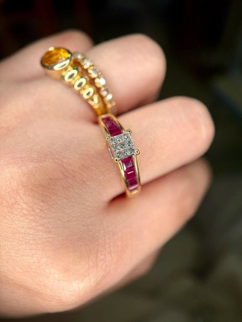 S7 10K Gold Ruby & Diamond Designer Ring (Category: Rings) located in Baguio. Submitted by asna_taku (Listing ID 1469242774, Image 1). Description: ❤️ 10K Gold Ruby & Diamond Designer Ring 💎 A touch of vintage luxury with rich ruby accents and sparkling diamonds! ✨ This elegant designer piece is perfect for ladies who love unique fine jewelry with timeless character. 💍 10K Gold ❤️ Ruby & Diamond Details ⚖️ 3.8g | Size 7 💰 ₱30,800 A statement p