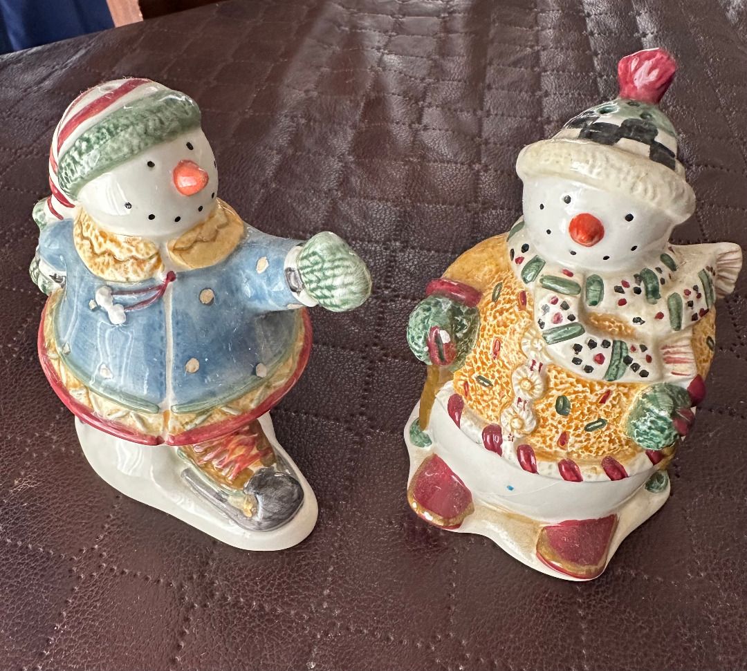 Sakura Ceramic Salt And Pepper Shakers Set (Category: Vintage Collectibles) located in Calamba. Submitted by clearoutbyc (Listing ID 1469226959, Image 2). Description: - Authentic vintage Sakura ceramic salt and pepper shakers - Clean white finish with delicate hand-painted details - Includes original bottom stoppers - Original stickers still attached on the underside - Made in China - Perfect decorative and functional piece for any dining setup 