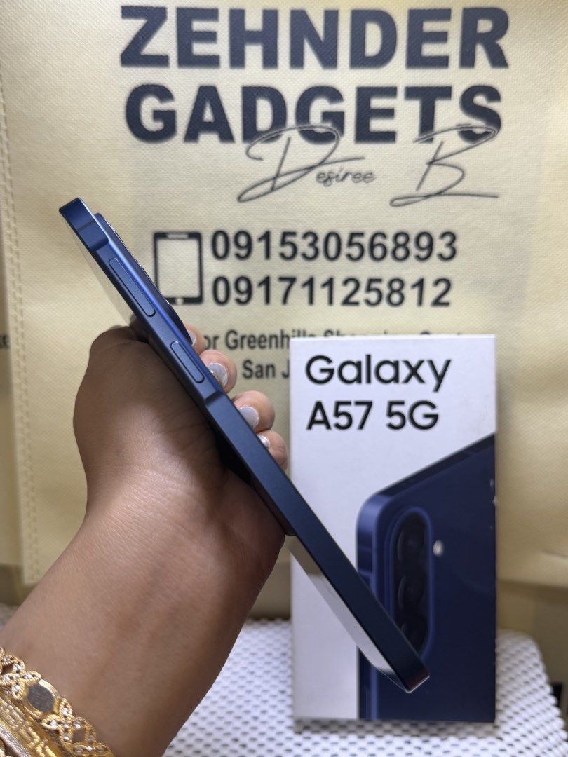 SAMSUNG A57 8/256GB OPENLINE (NTC APPROVED) (Category: Samsung) located in San Juan City. Submitted by desireebayal96 (Listing ID 1469359645, Image 3). Description: SAMSUNG A57 * NTC APPROVED * DUAL SIM * OPENLINE * 8/256GB * 97% SMOOTH * NO ISSUE * NO HISTORY OF REPAIR * NO AMOLED BURN * WITH CORD TYPE C * WITH BOX SAME SERIAL OPEN FOR COD SAME DAY DELIVERY PLUS SHIPPING FEE MESSAGE ME DIRECTLY FOR MORE INFO Store located📍2nd floor Vmall Greenh