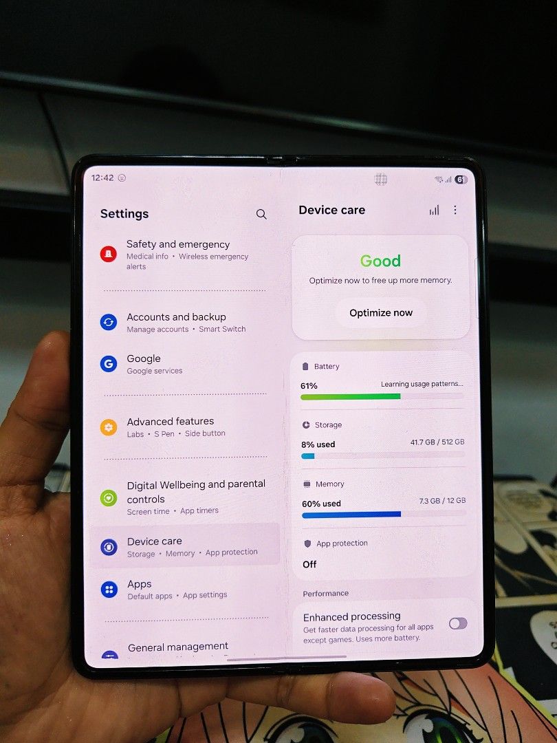 Samsung galaxy fold 3 512gb (Category: Samsung) located in Valenzuela. Submitted by roeyann2328 (Listing ID 1469342839, Image 2). Description: samsung galaxy fold 3 5g 512gb po not 128 or 256 Phantom black color Originaly launched 87k Selling for only 10990 Snapdragon 888 5g processor gaming 512gb storage 12gb ram Dual display set up with 120hertz refresh rate 7.6-inch Foldable Dynamic AMOLED 2X, 1768 x 2208 6.2-inch Dynamic AMOLED 2X, 832 x 2268