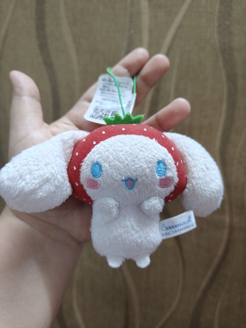 Sanrio Cinnamoroll Strawberry Plush Charm (Category: Plushies & Soft Toys) located in Santa Rosa. Submitted by mmps249.1 (Listing ID 1469225783, Image 1). Description: Crossposted Mine now, pay now shipping courier: JRS only Gcash payment upon order No reservations.