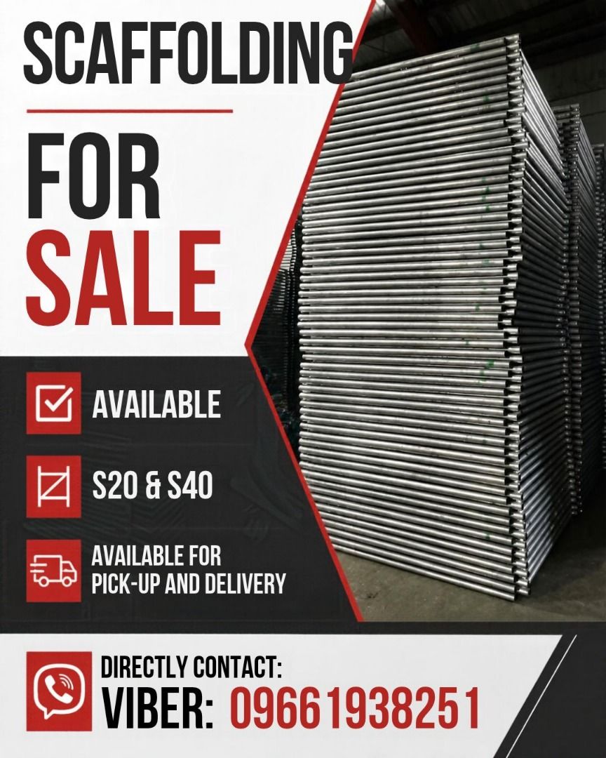 scaffolding for sale (Category: Construction & Building Materials) located in Caloocan City. Submitted by espinoworks_21689 (Listing ID 1469172720, Image 1). Description: .