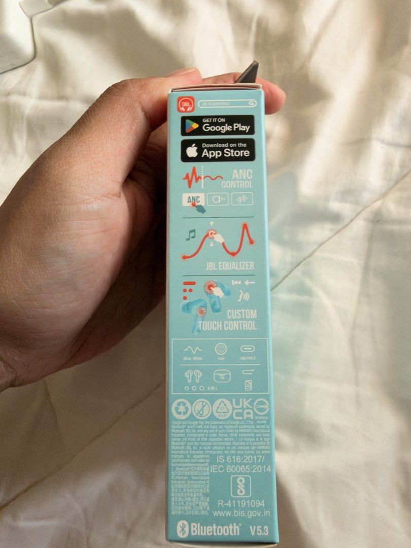 SEALED JBL Wave Beam 2 True Wireless Earbuds (Category: Earphones) located in Pasig City. Submitted by trishhaaaa (Listing ID 1469167286, Image 3). Description: - Model: JBL Wave Beam 2 Wireless Earbuds - Color: Blue - Condition: Brand new, sealed box - Active Noise Cancelling (ANC) & Clear Calls - Up to 40 hours total battery life with charging case - Bluetooth V5.3 connectivity - Custom touch controls & JBL equalizer app support.