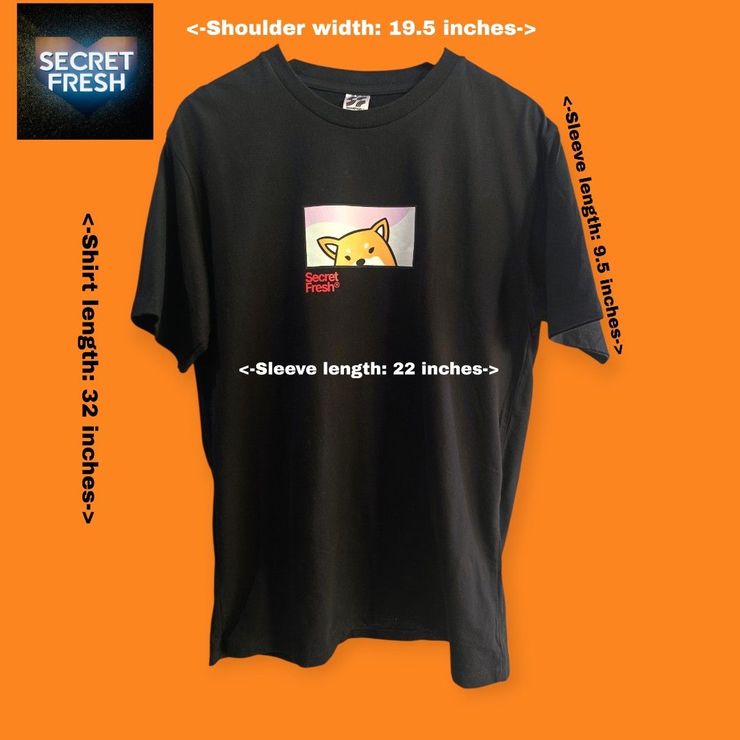Secret Fresh Black Graphic Shirt (Category: Tshirts & Polo Shirts ) located in Bacoor. Submitted by nineties_kid (Listing ID 1469204363, Image 1). Description: <==• Secret Fresh Black Graphic Shirt Size: Large Shoulder width: 19.5 inches Sleeve length: 9.5 inches Shirt width: 22 inches Shirt length: 32 inches ______ -Modes Of Delivery: J&T/Lalamove/ LBC (Cash on Pick-up/COD) -Meet-up (Bacoor Cavite Area/Mandaluyong-Shaw,Hulo,Makati Ave) -Modes Of
